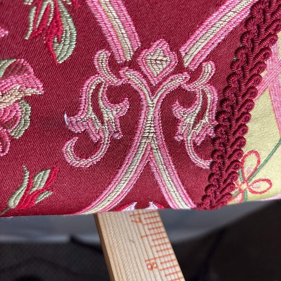 Talbots Floral Embroidered Tote Bag With Double Handles & Snap Closure - Picture 12 of 13